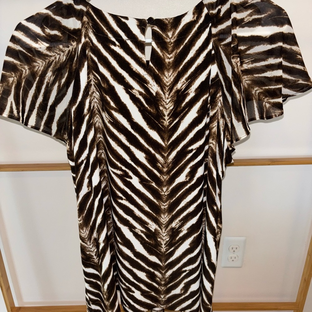 Calvin Klein Zebra Print Flowy Shirt - Picture 5 of 5